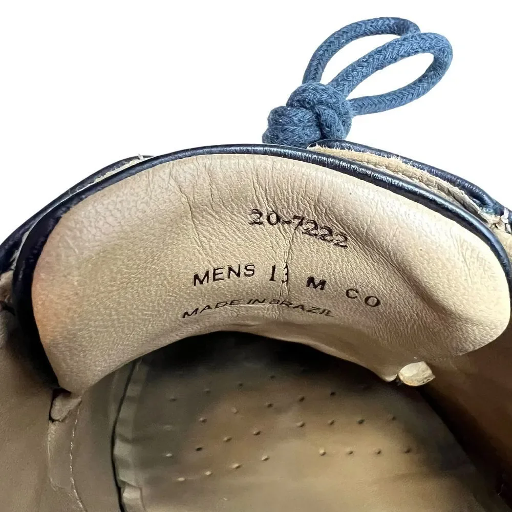 Johnston & Murphy Mens Oxford Dress Shoes Black Sheepskin Leather Lace Up Sz 13M